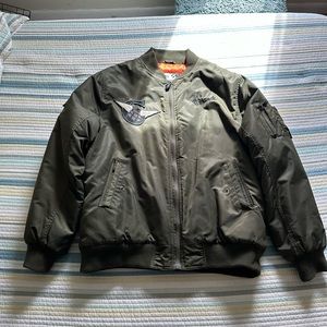 Mens Grenade Bomber Jacket Larger